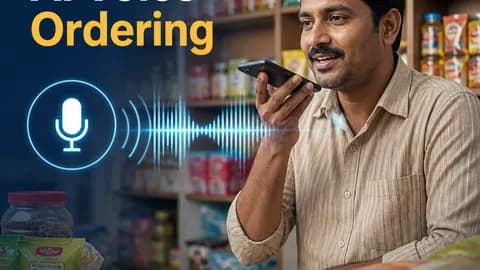বাংলাদেশি দোকানদার স্মার্টফোনে AI ভয়েস দিয়ে পণ্য অর্ডার করছেন
