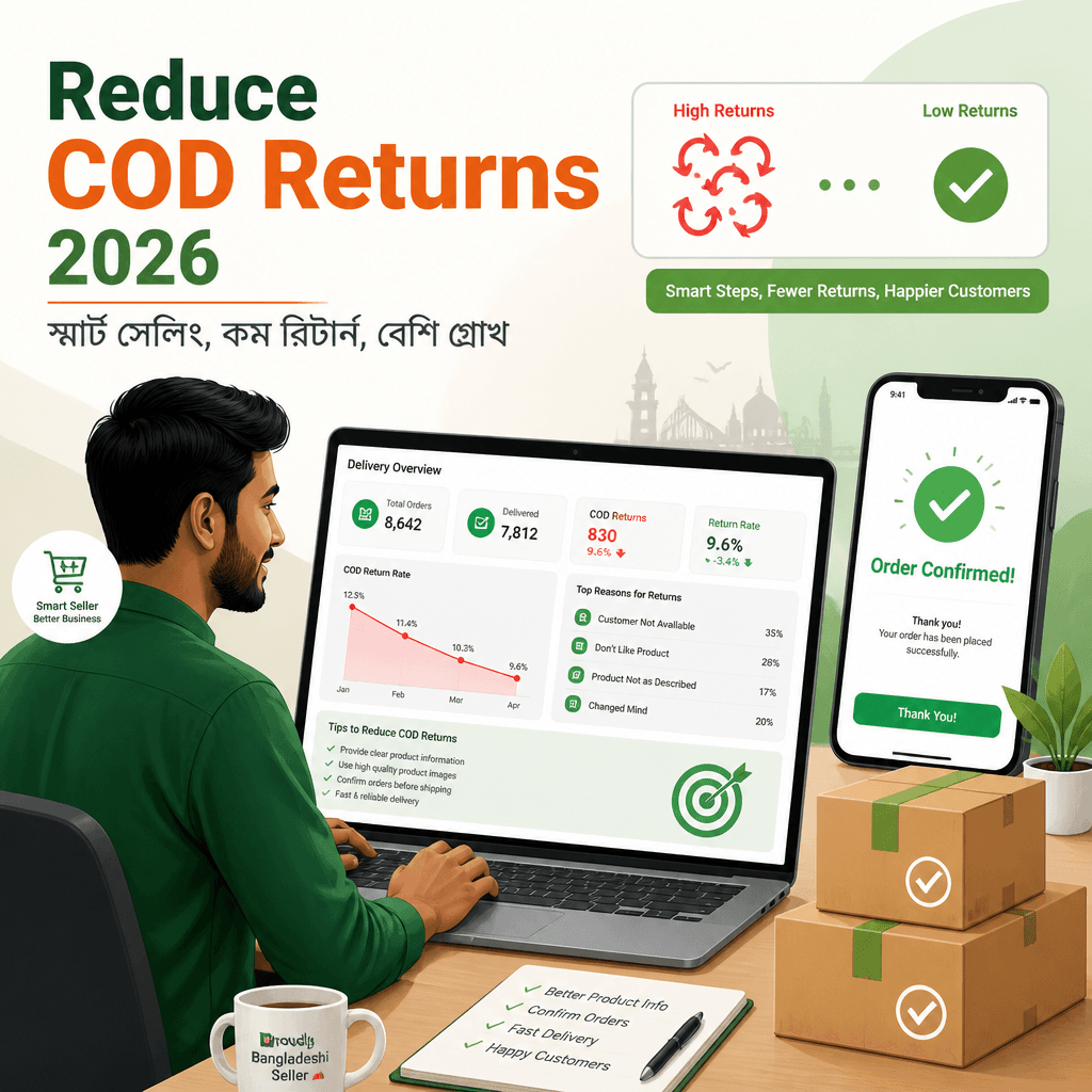 অনলাইন ব্যবসায় COD রিটার্ন কমানোর ৫টি কার্যকর কৌশল ২০২৬