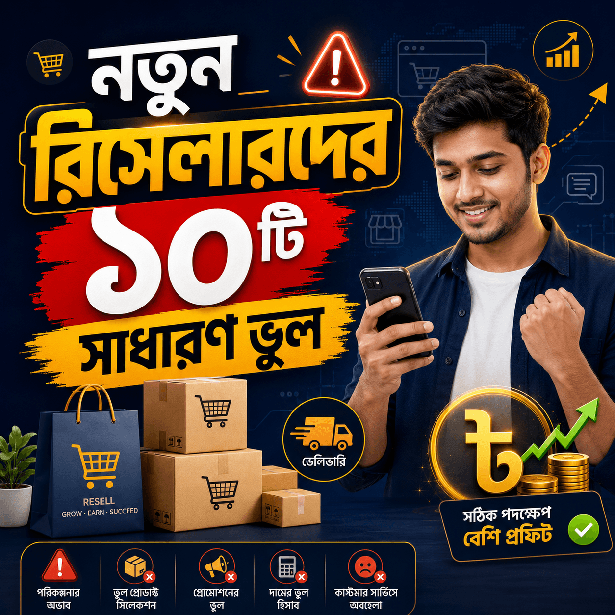 নতুন রিসেলারদের সাধারণ ভুল ও মুনাফা বাড়ানোর টিপস