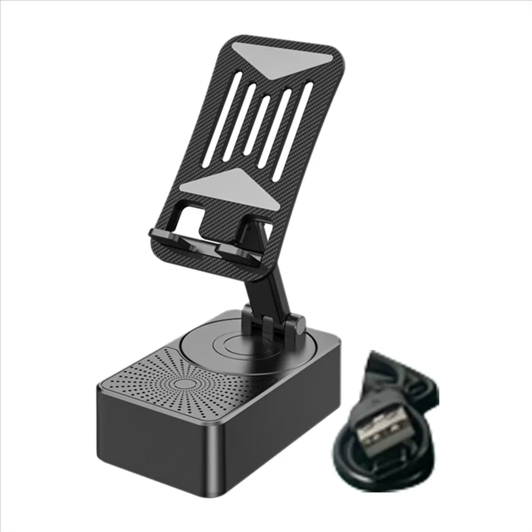 3 in1 Portable Foldable Mobile Phone Holder with Bluetooth Speaker