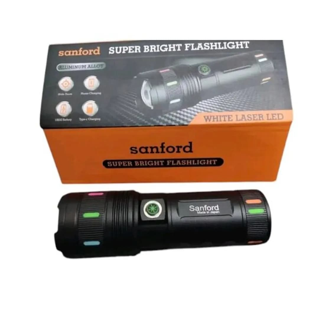 High Power Super Bright Flashlight 3.7V 30000mAh Sanford